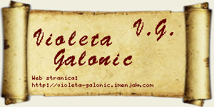 Violeta Galonić vizit kartica
